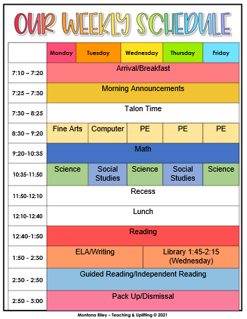 Schedule Schedule